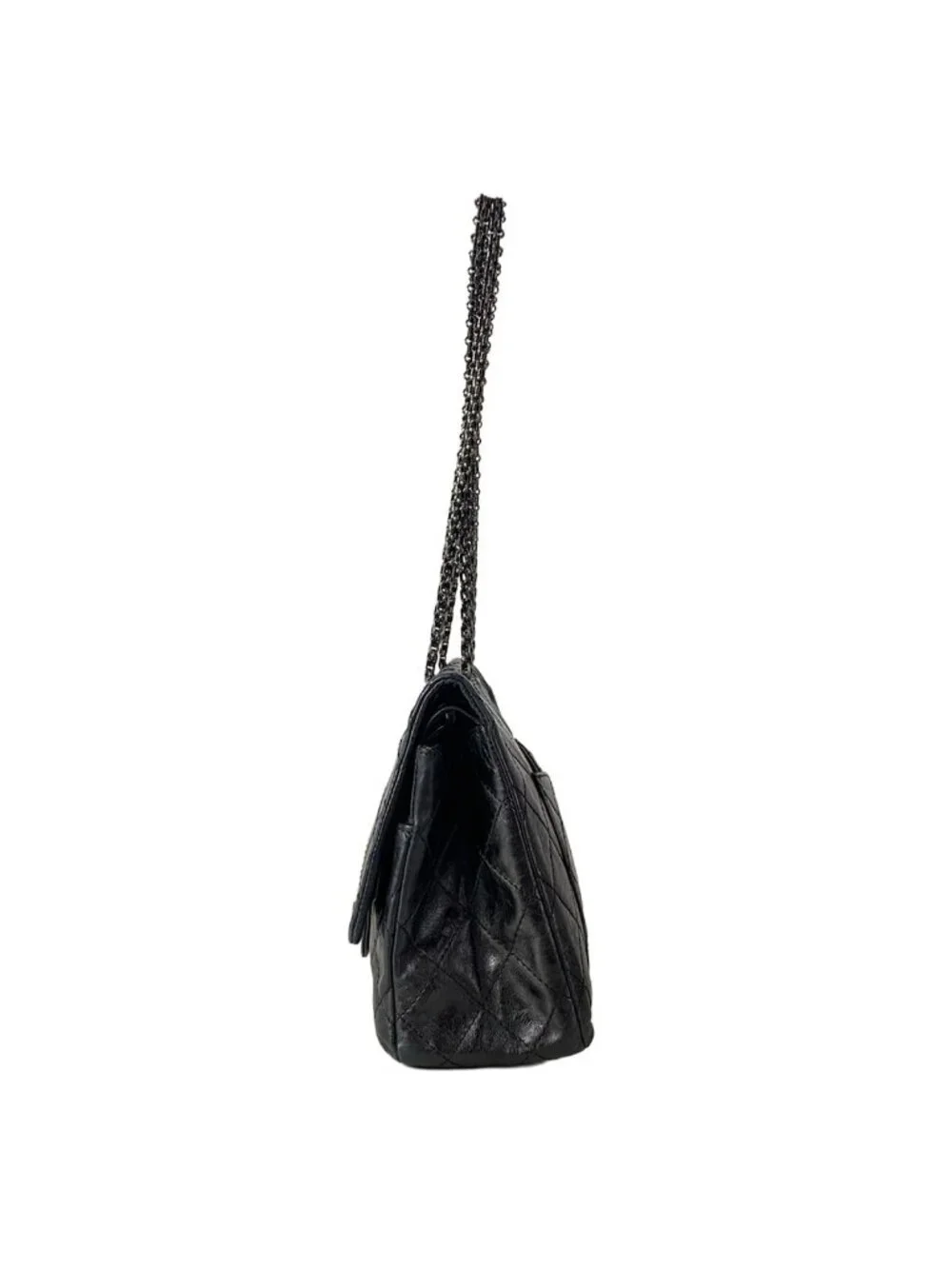 Chanel Shoulder Bag 2.55 Quilted Black Mademoiselle Chain Double Flap